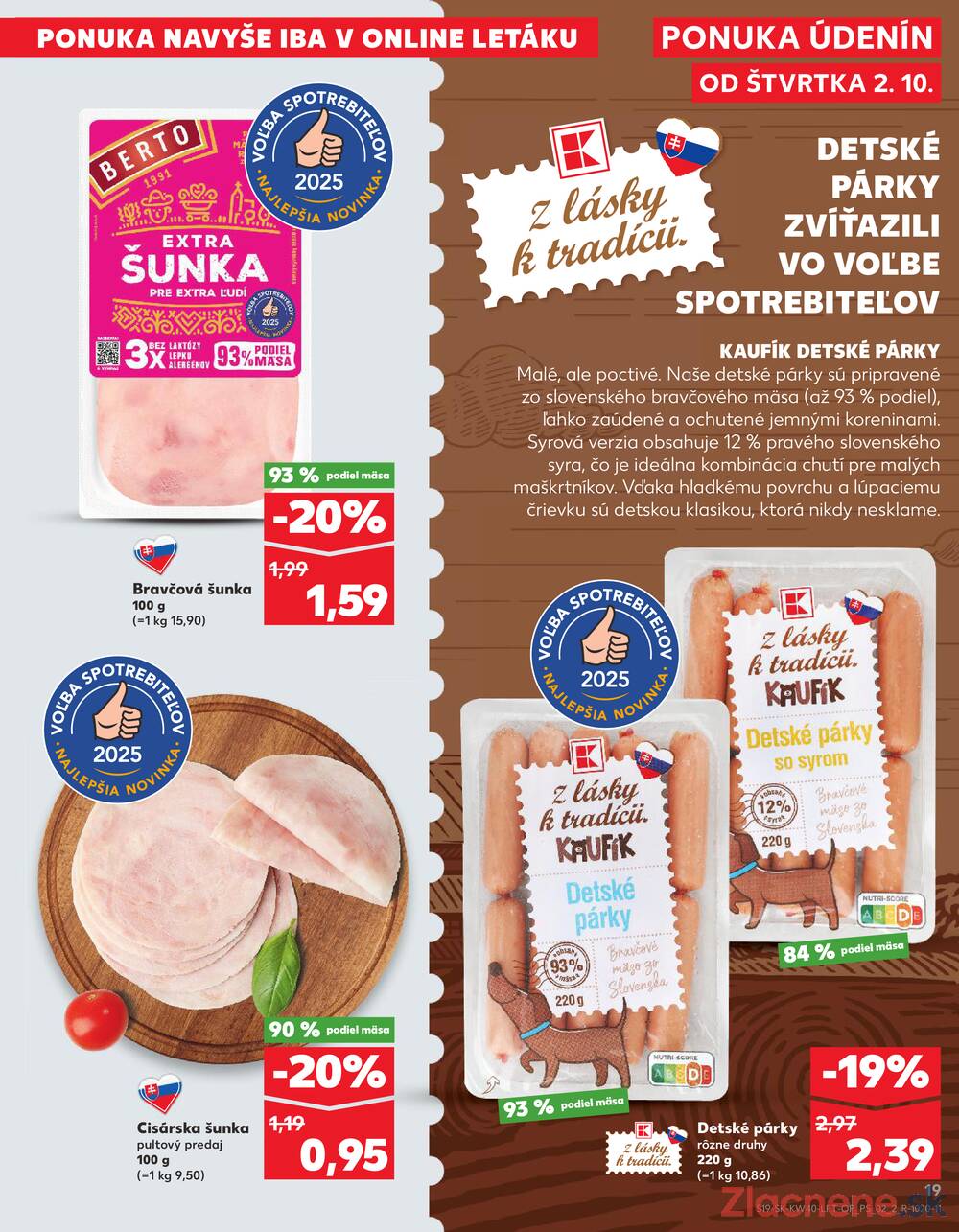 Leták Kaufland - Kaufland 2.10. - 8.10. - Kaufland Piešťany - strana 19