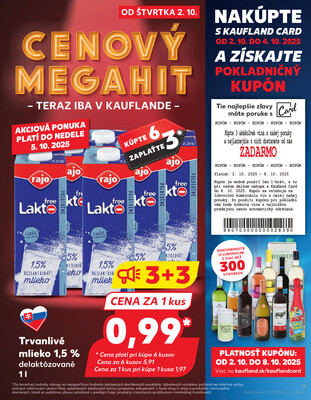 Kaufland 2.10. - 8.10. - Kaufland Zlaté Moravce