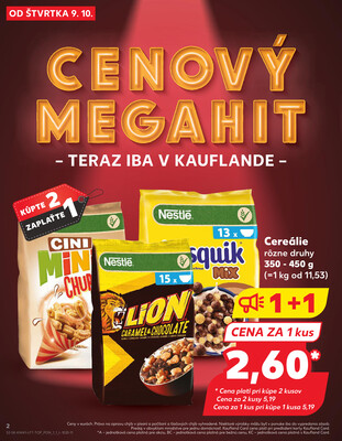 Kaufland 9.10. - 15.10. - Kaufland Poprad - Jiřího Wolkera