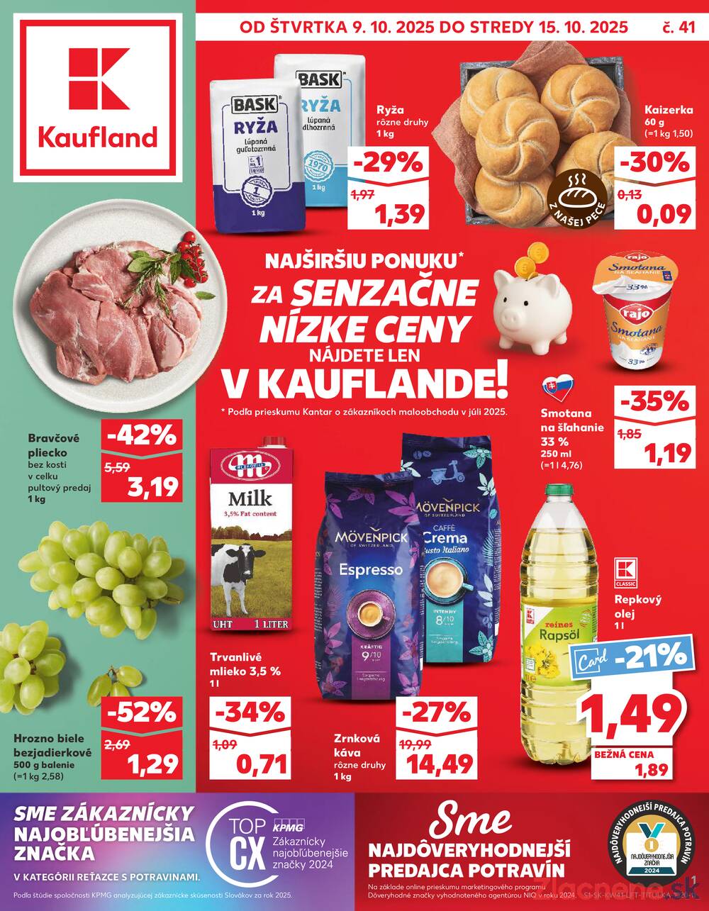 Leták Kaufland - Kaufland 9.10. - 15.10. - Kaufland Bratislava - Nové Mesto - strana 1