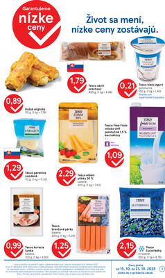 Tesco supermarkety od 15.10. do 21.10.2025