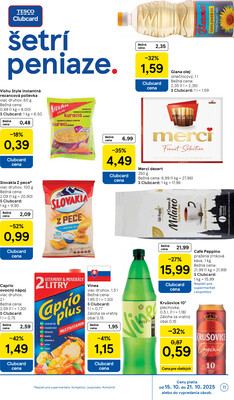Tesco supermarkety od 15.10. do 21.10.2025