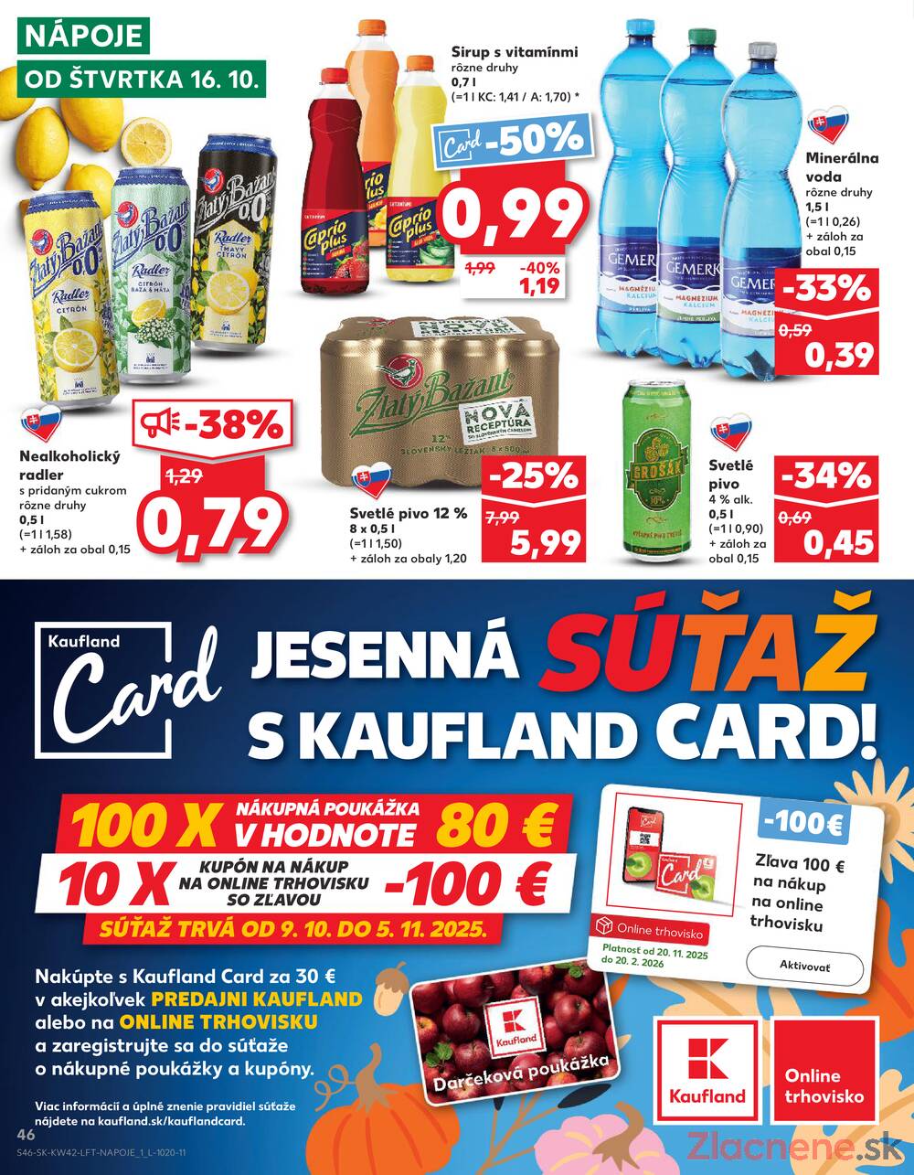 Leták Kaufland - Kaufland 16.10. - 22.10. - Kaufland Prešov - Sekčov  - strana 46