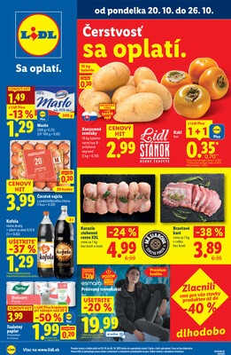 Leták Lidl Pondelok od 20.10. do 26.10.2025