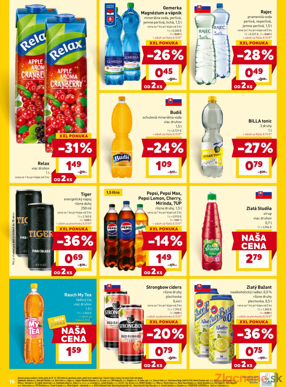 Leták Billa - Billa od 22.10. do 28.10.2025 - strana 16