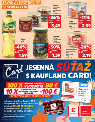 Kaufland 23.10. - 29.10. - Kaufland Vranov nad Topľou