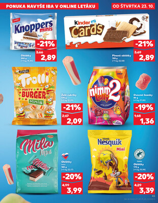 Kaufland 23.10. - 29.10. - Kaufland Poprad - Jiřího Wolkera