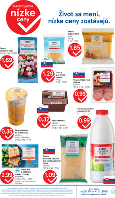 Tesco supermarkety od 29.10. do 4.11.2025