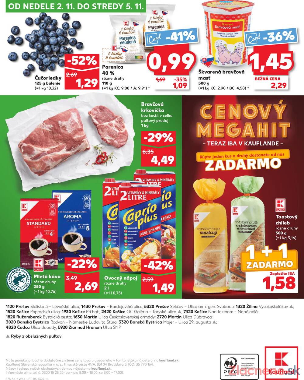 Leták Kaufland - Kaufland 30.10. - 5.11. - Kaufland Prešov - Sídlisko 3 - strana 78