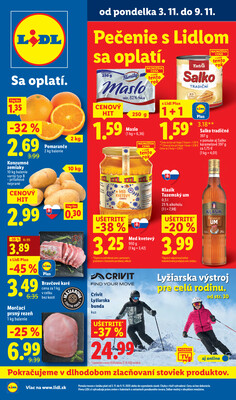 Leták Lidl Pondelok od 3.11. do 9.11.2025