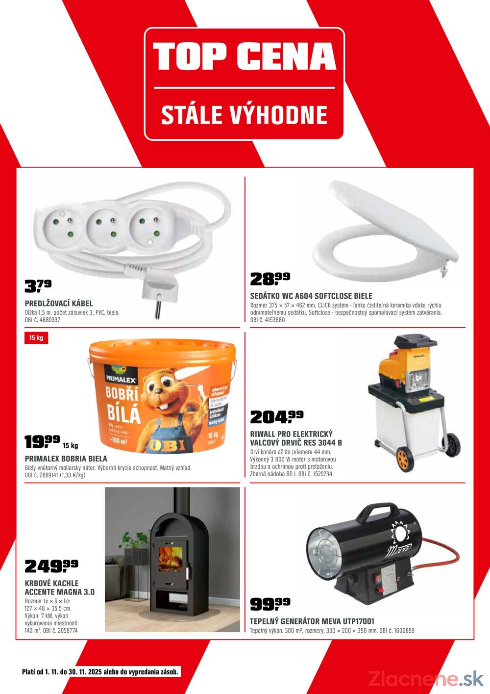 Leták OBI
		  platný do 30.11.2025 - strana 20