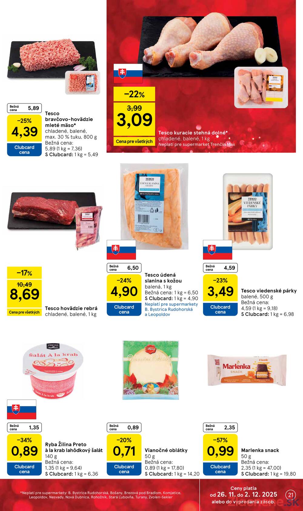 Leták Tesco - Tesco supermarkety od 26.11. do 2.12.2025 - strana 21