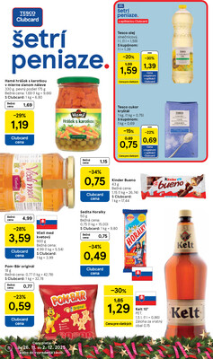 Tesco supermarkety od 26.11. do 2.12.2025