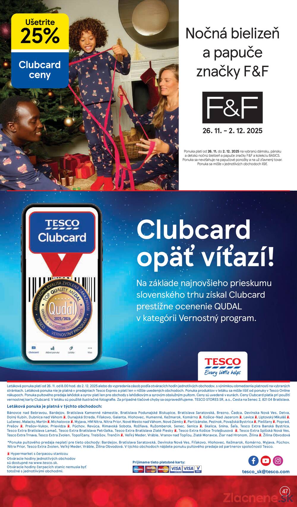 Leták Tesco
		  platný do 2.12.2025 - strana 47
