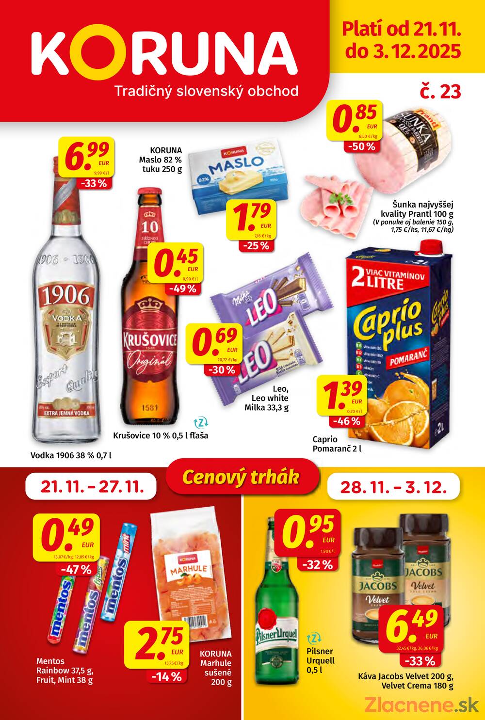 Leták KORUNA - KORUNA do 3.12. - strana 1