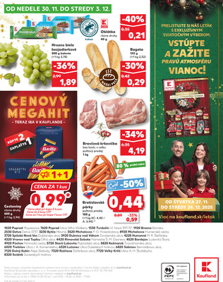 Kaufland 27.11. - 3.12. - Kaufland Bardejov