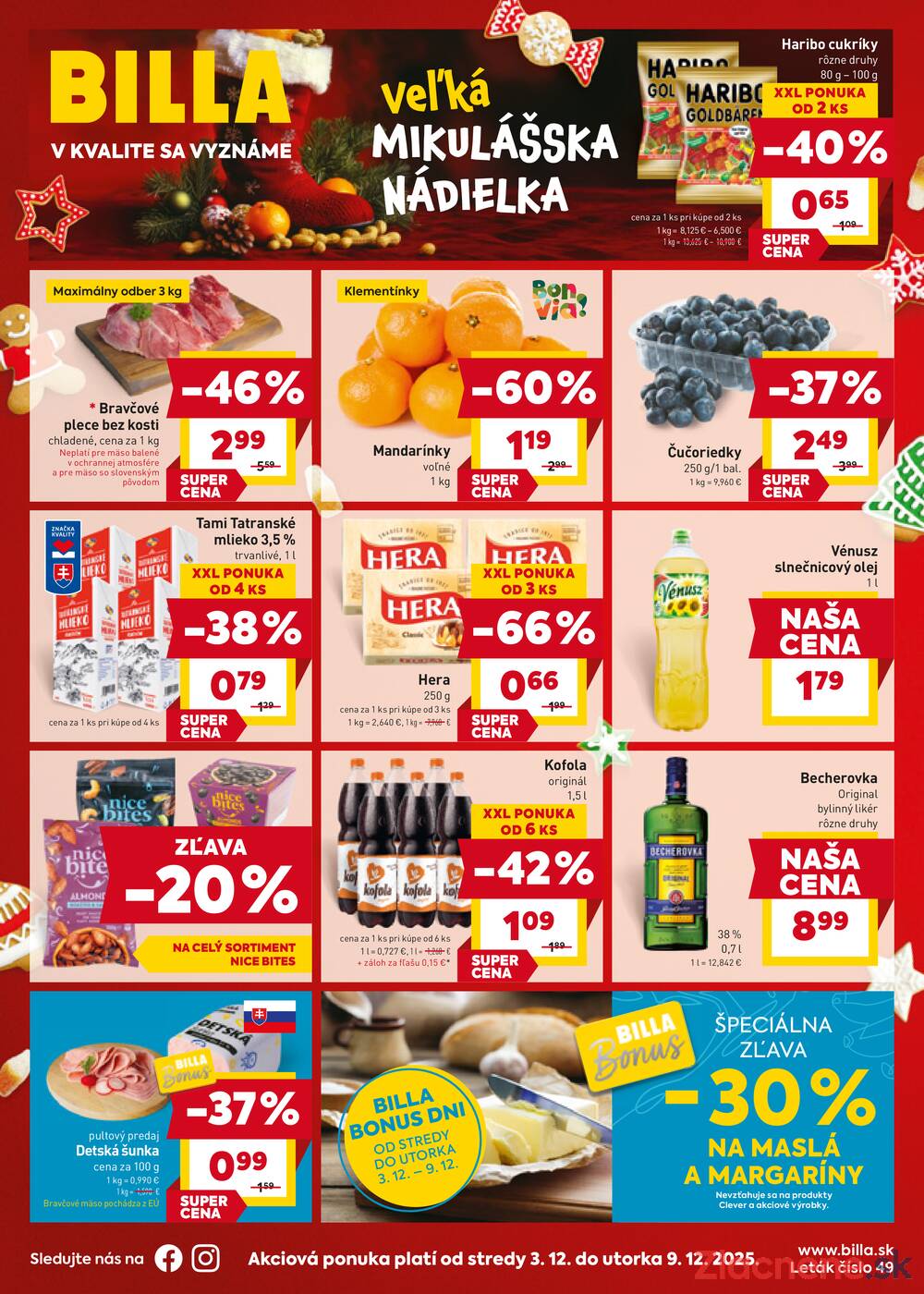 Leták Billa - Billa od 3.12. do 9.12.2025 - strana 1 Leták Billa - Billa od 3.12. do 9.12.2025 - strana 1