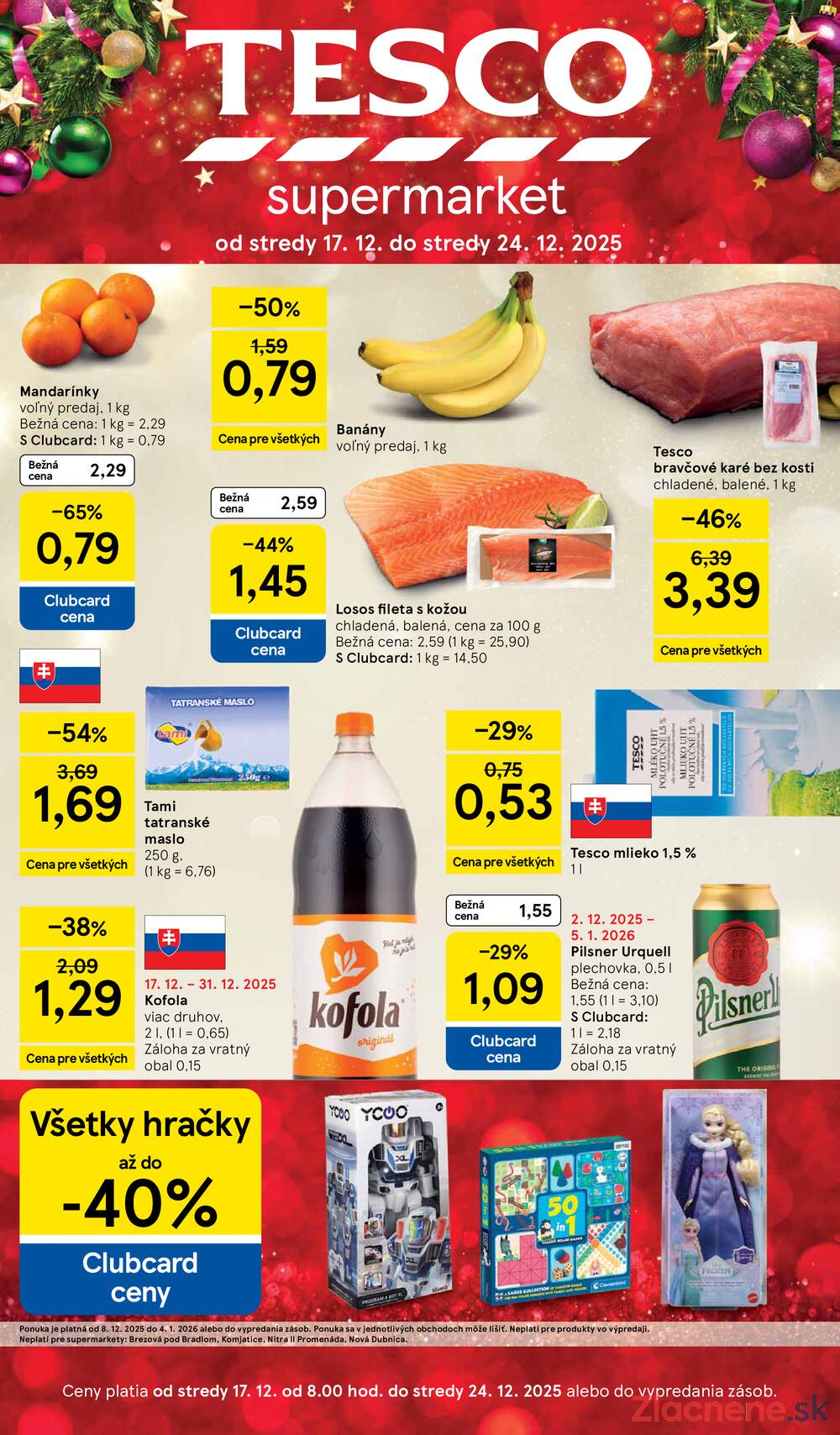 Leták Tesco - Tesco malé hypermarkety od 17.12. do 24.12. - strana 1 Leták Tesco - Tesco malé hypermarkety od 17.12. do 24.12. - strana 1