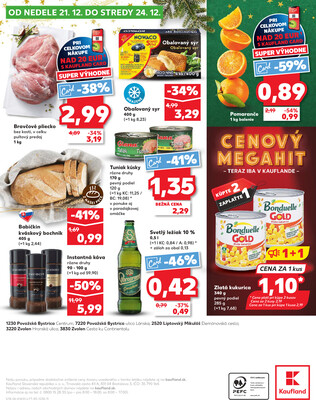 Kaufland 18.12. - 24.12. - Kaufland Zvolen Zapad-Teplicky