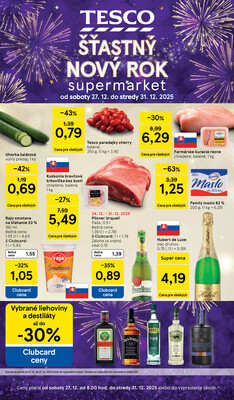 Leták Tesco supermarkety od 27.12. do 31.12.2025