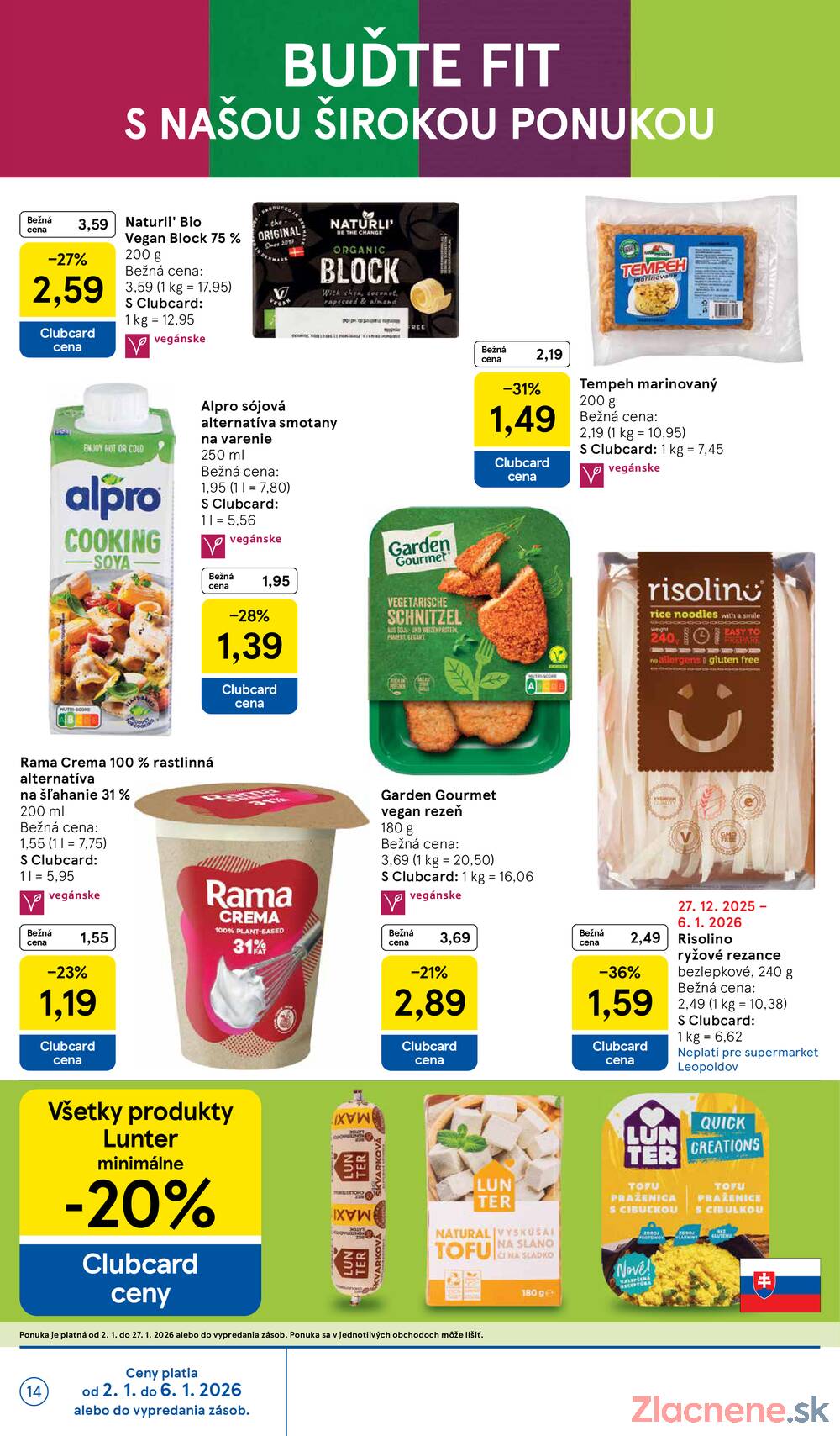Leták Tesco - Tesco supermarkety od 2.1. do 6.1.2026 - strana 14