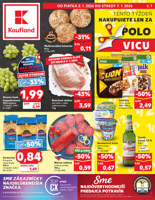 Leták Kaufland 2.1. - 7.1. - Kaufland Zlaté Moravce
