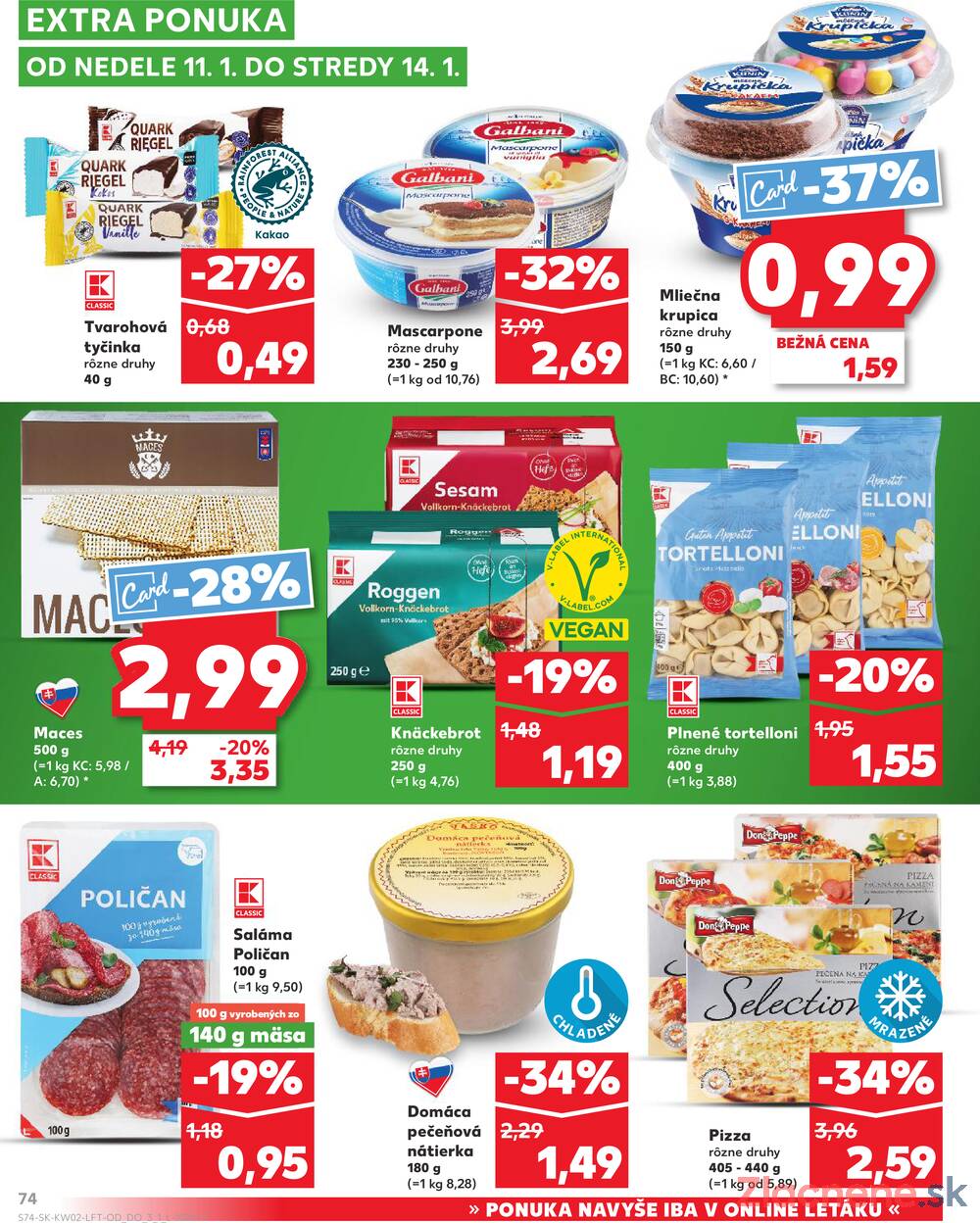 Leták Kaufland - Kaufland 8.1. - 14.1. - Kaufland Bardejov - strana 74