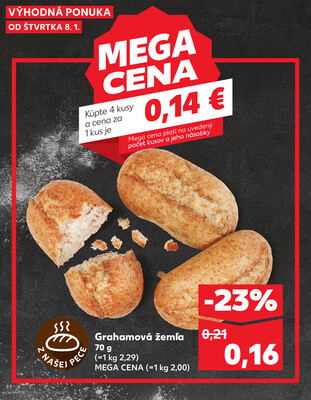 Kaufland 8.1. - 14.1. - Kaufland Žiar nad Hronom