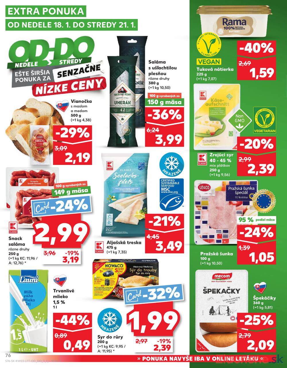 Kaufland 15.1. - 21.1. - Kaufland Poprad - Jiřího Wolkera