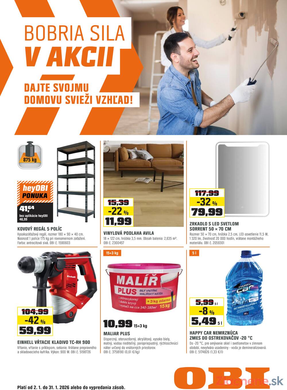 Leták OBI - OBI od 16.1. do 31.1.2026 - strana 1