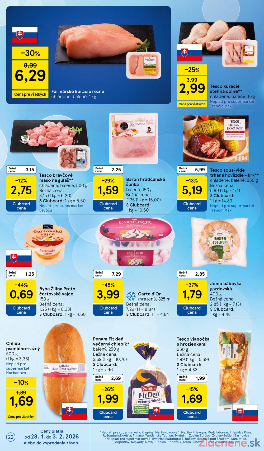 Tesco supermarkety od 28.1. do 3.2.2026