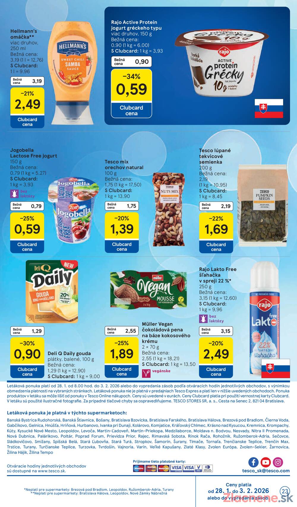 Tesco supermarkety od 28.1. do 3.2.2026