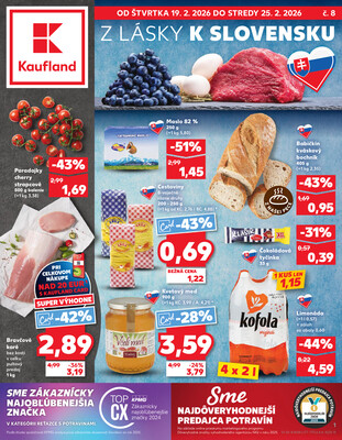 Leták Kaufland 19.2. - 25.2. - Kaufland Trnava - Nová ul.