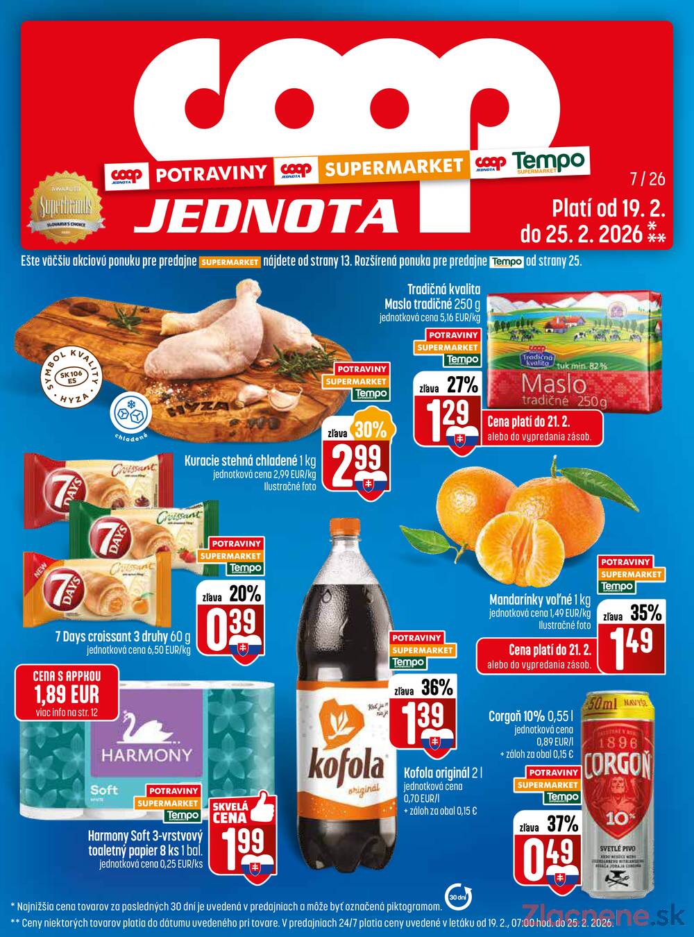 Leták COOP Jednota Slovensko - COOP do 25.2. - strana 1