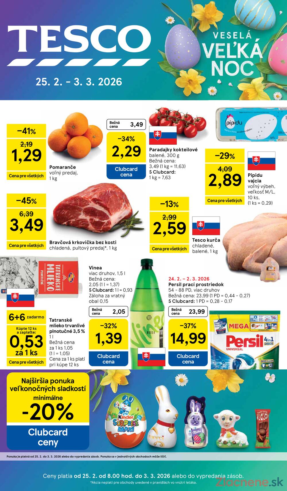 Leták Tesco - Tesco malé hypermarkety 25.2. - 3.3. - strana 1