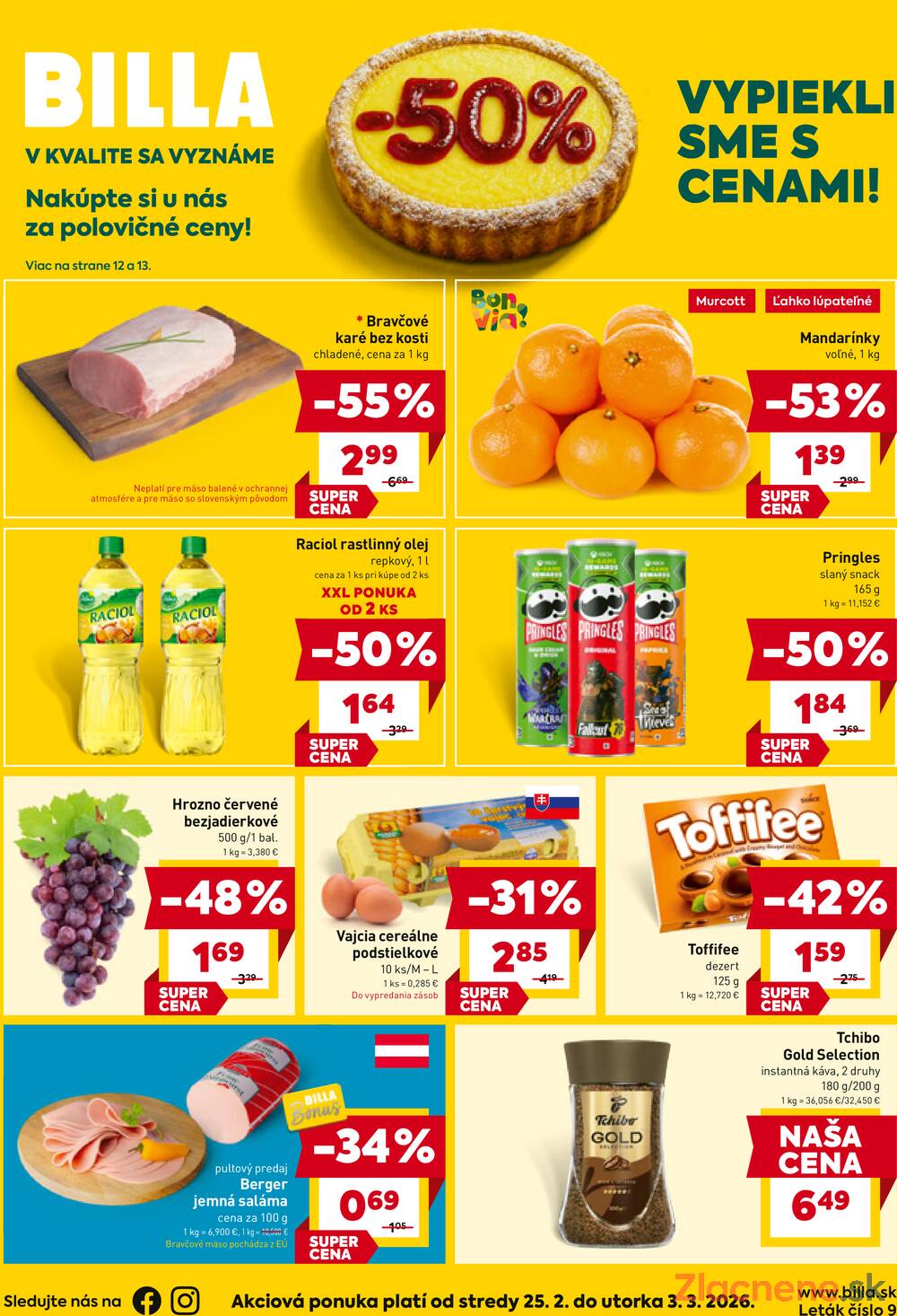 BILLA od 25.2. do 3.3.2026