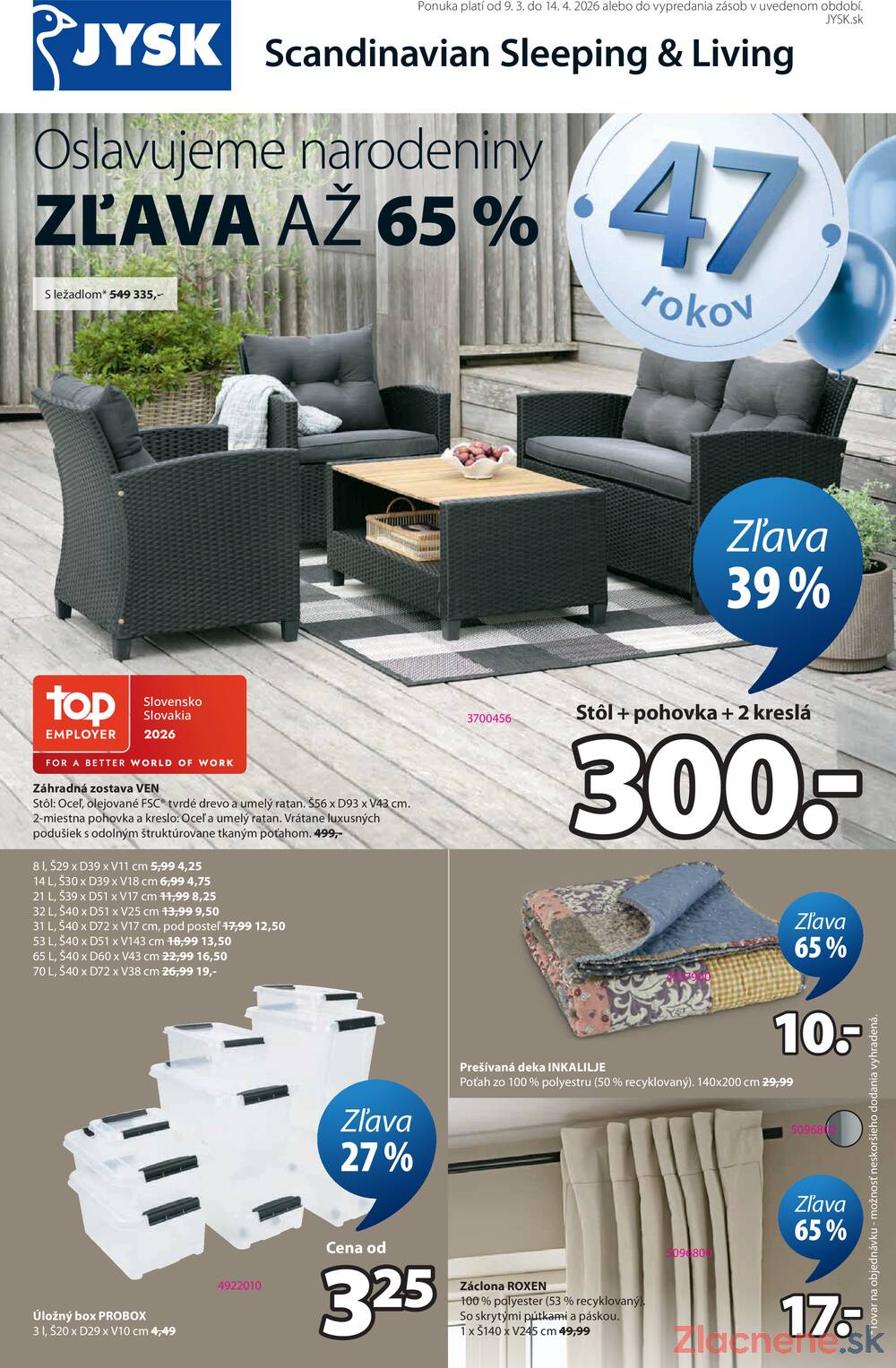 Leták Jysk - Jysk od 9.3. do 14.4.2026 - strana 1 Leták Jysk - Jysk od 9.3. do 14.4.2026 - strana 1