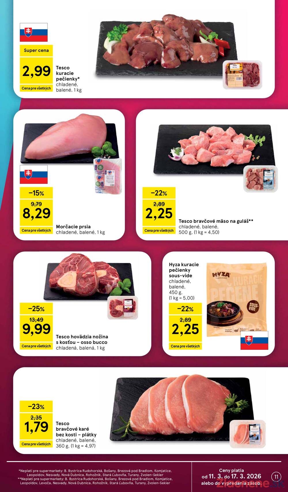 Tesco supermarkety od 11.3. do 17.3.2026