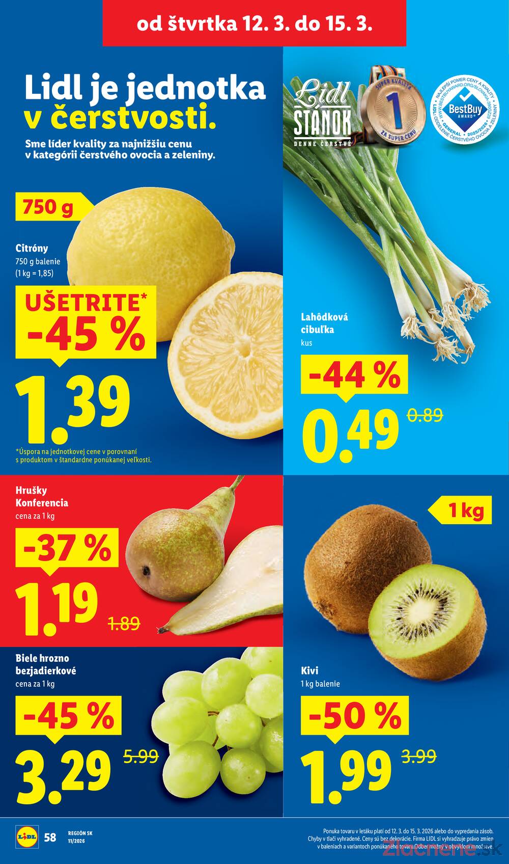 Lidl Štvrtok 12.3. - 15.3.