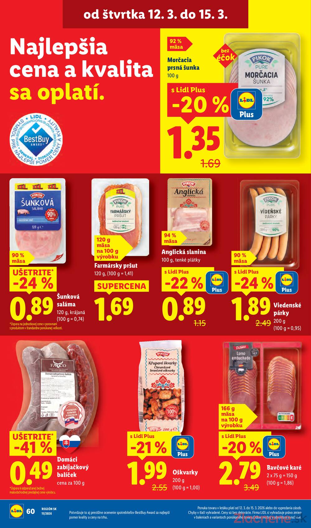 Lidl Štvrtok 12.3. - 15.3.