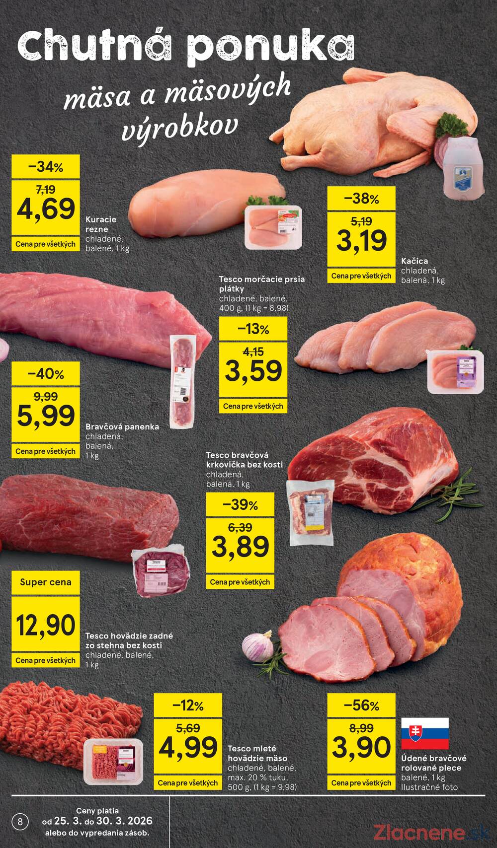 Tesco supermarkety od 25.3. do 30.3.2026