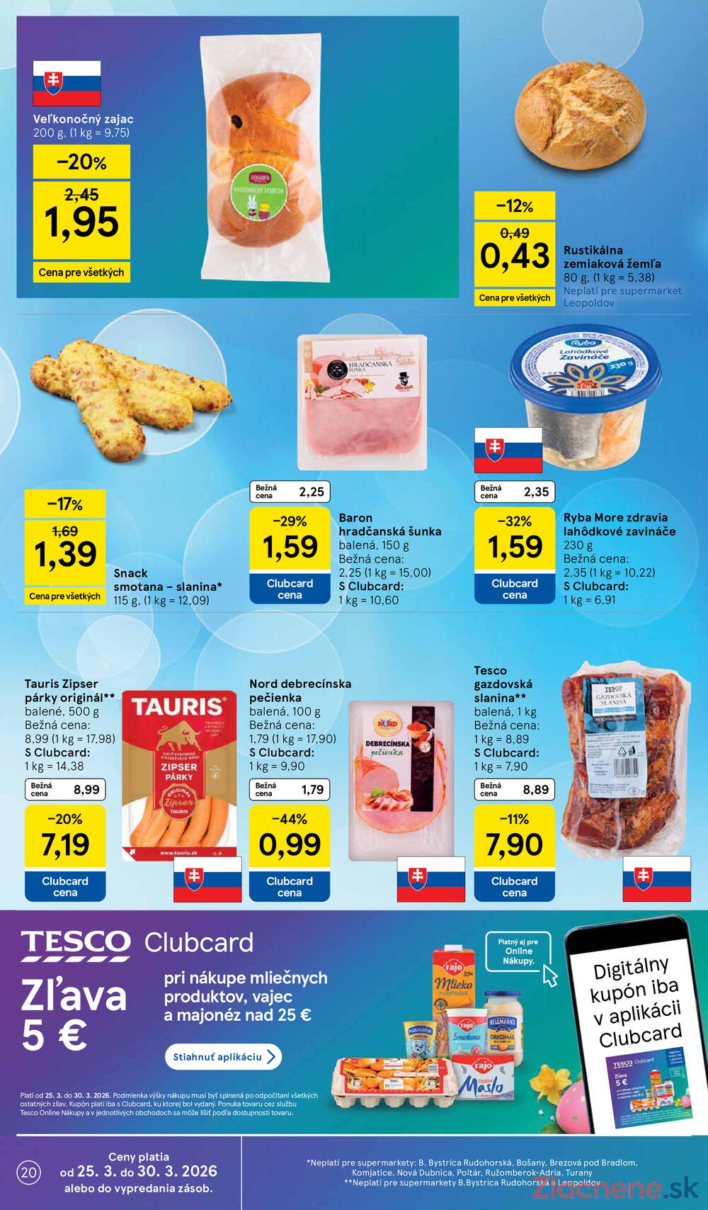 Tesco supermarkety od 25.3. do 30.3.2026