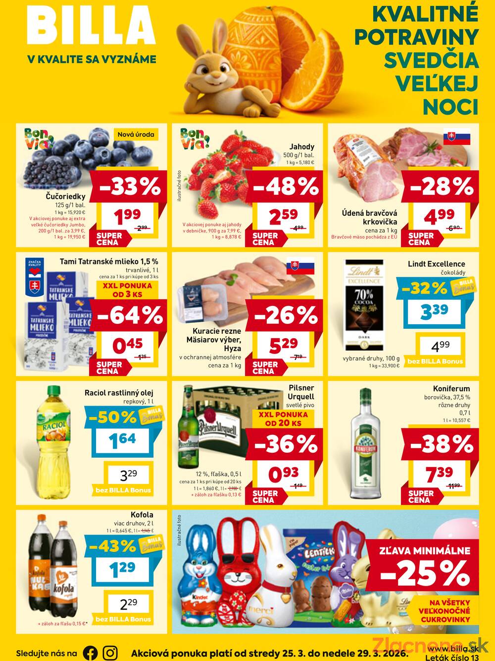 BILLA od 25.3. do 31.3.2026