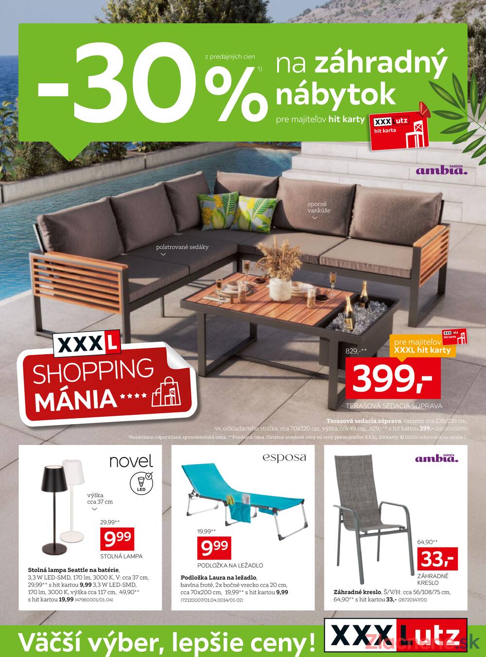 Leták XXXLutz - XXXlutz záhradný nábytok od 6.4. do 19.4.2026 - strana 1