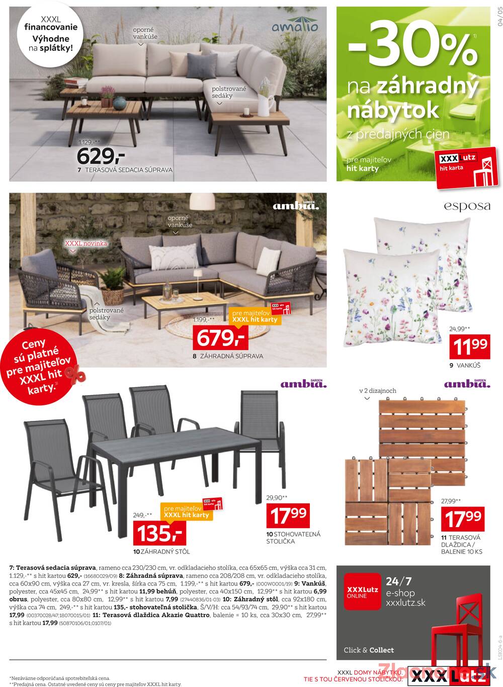 XXXlutz záhradný nábytok od 6.4. do 19.4.2026