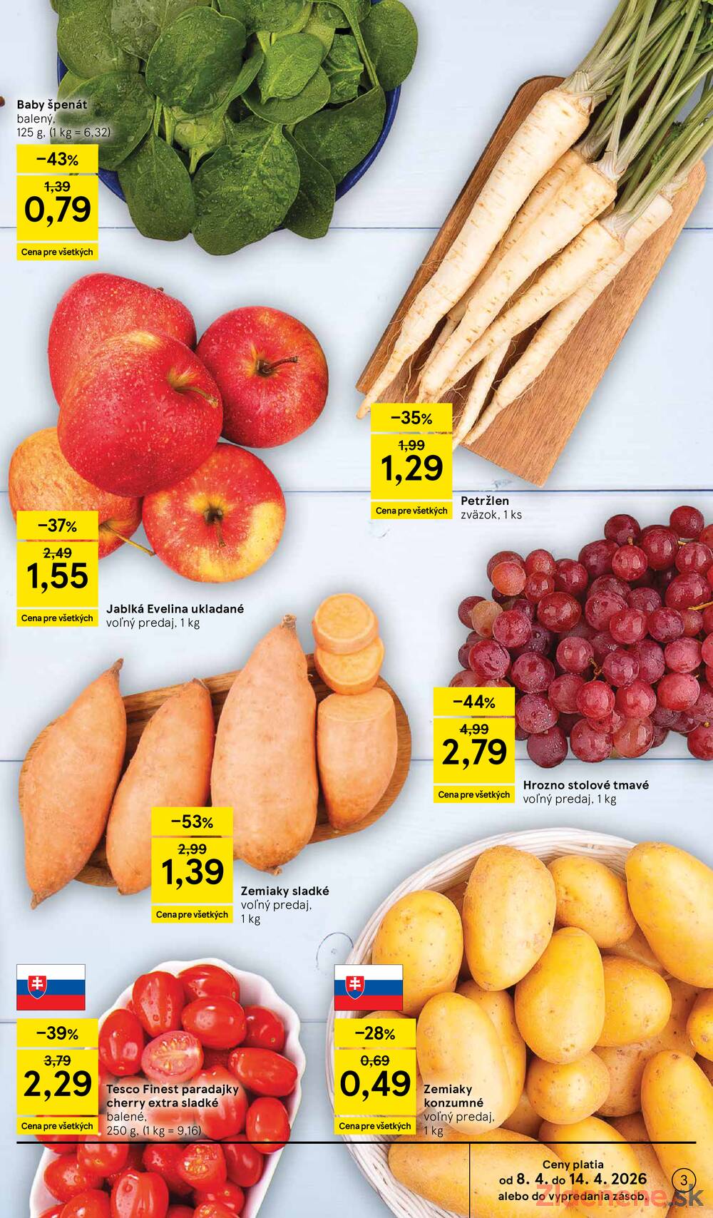 Leták Tesco - Tesco malé hypermarkety 7.4. - 14.4. - strana 3