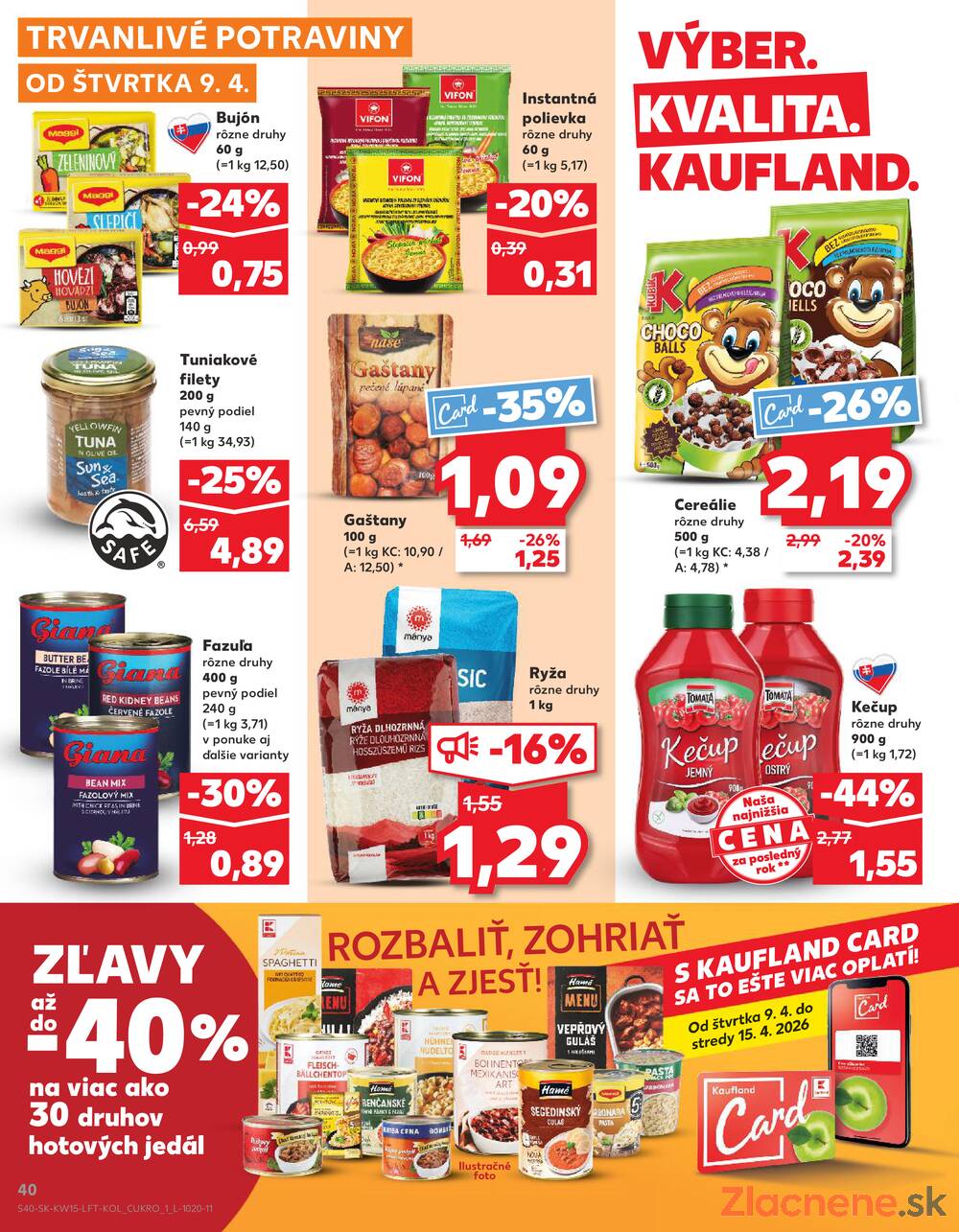 Kaufland 9.4. - 15.4. - Kaufland Púchov