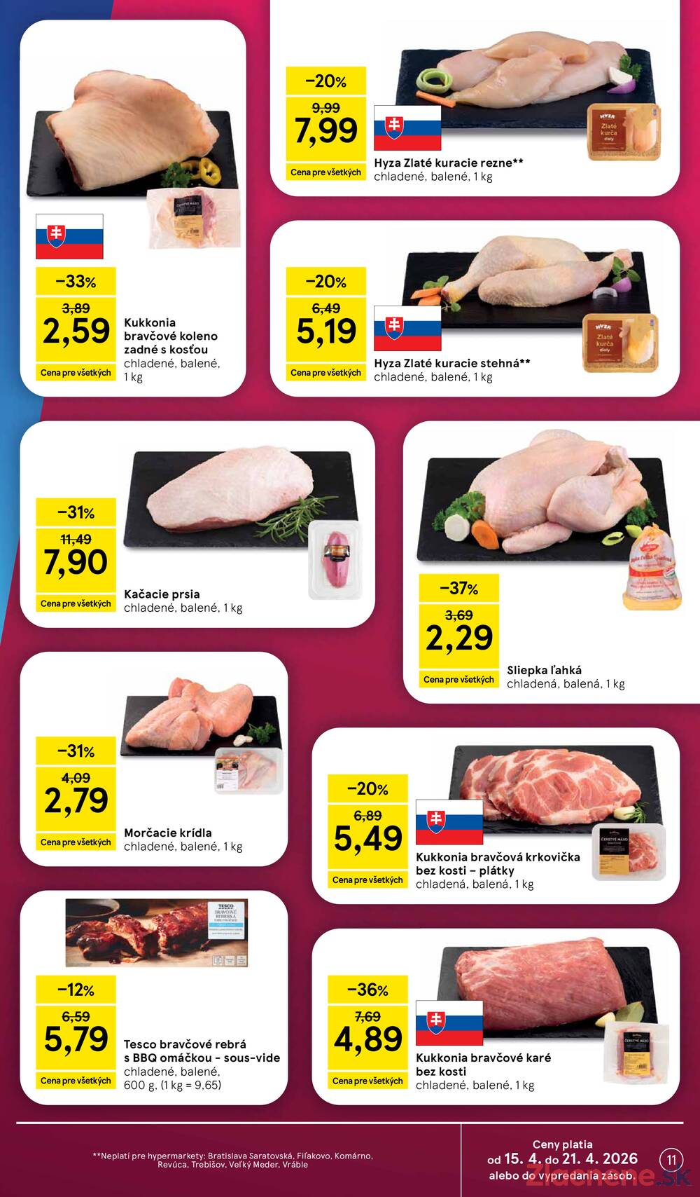 Leták Tesco - Tesco malé hypermarkety 15.4. - 21.4. - strana 11