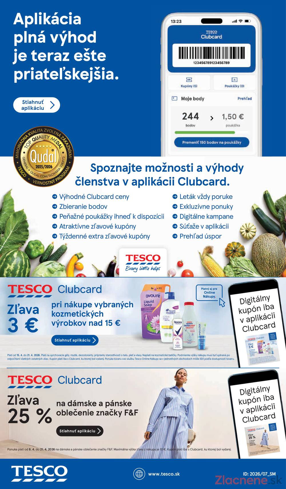 Tesco supermarkety od 15.4. do 21.4.2026