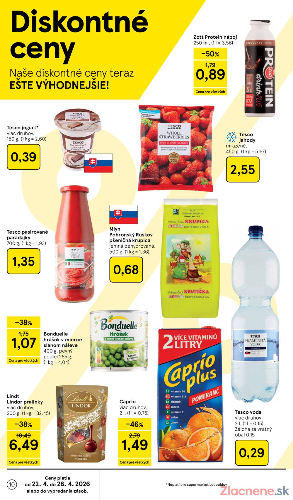 Tesco supermarkety od 22.4. do 28.4.2026
